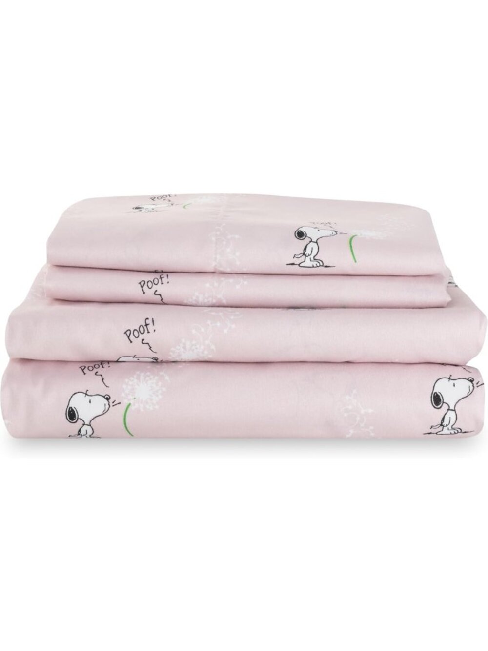 Cute Snoopy Printed Queen Sheet Set - 4 Piece Soft Microfiber Bedding, Spring
